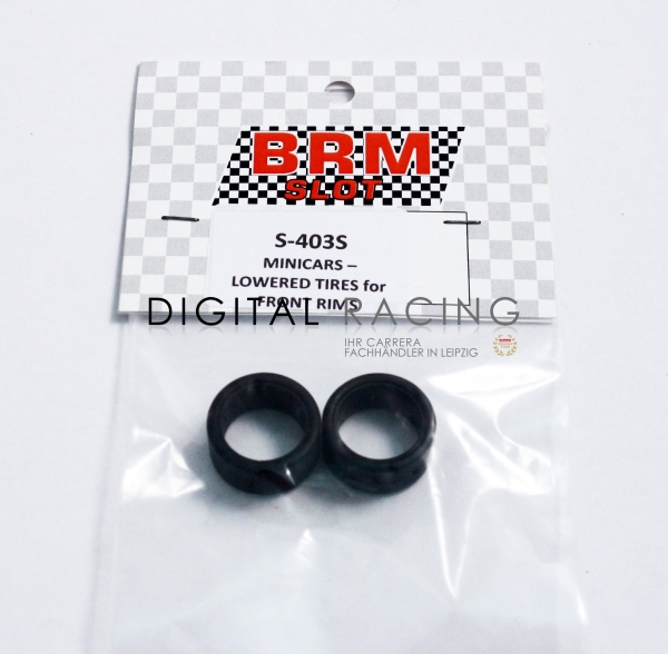 BRM 1:24 Reifen NSU TT / Simca / R8 / Mini (Vorne,Hart) Ø21.5x9.5mm - 2 Stück