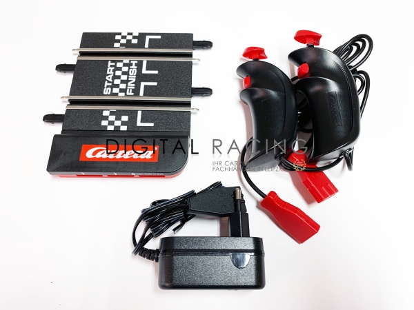 3 Regler NEU Carrera Go Digital D 143 Startschiene Anschlußschiene mit Trafo 