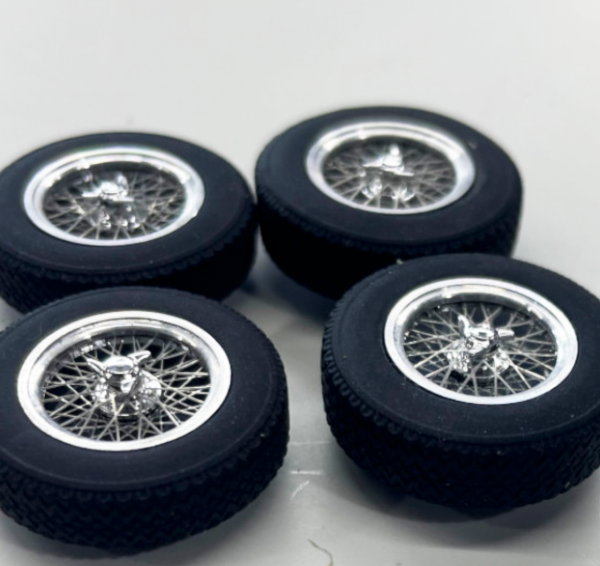 Le Mans Miniatures Alu-Felgen mit Reifen / 4 Stück