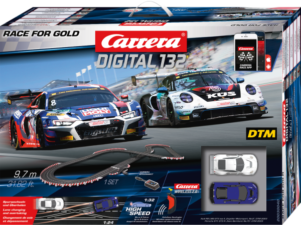 Carrera Digital 132 Startset &quote;Race for Gold&quote; Fachhandelsbahn 2024