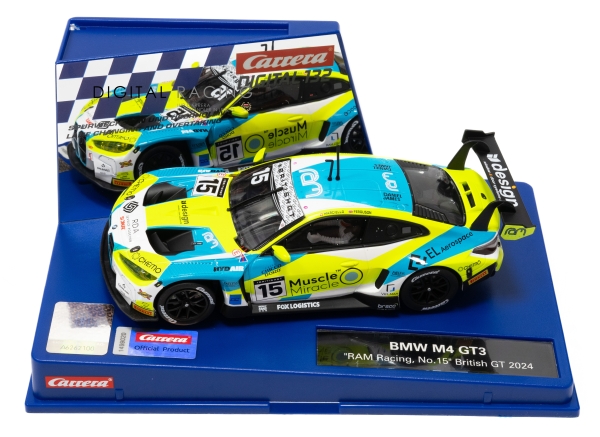 Carrera Digital 132 BMW M4 GT3 &quote;RAM Racing No. 15&quote; British GT 2024