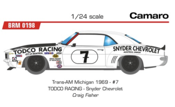 BRM 1:24 Camaro Trans-AM No.7