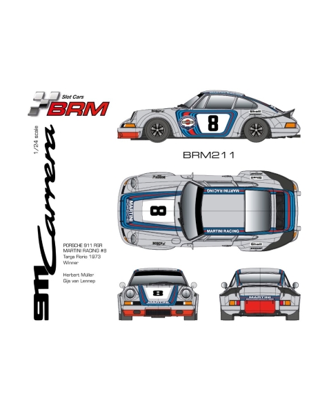 BRM 1:24 Porsche 911 RSR Martini Racing No.8