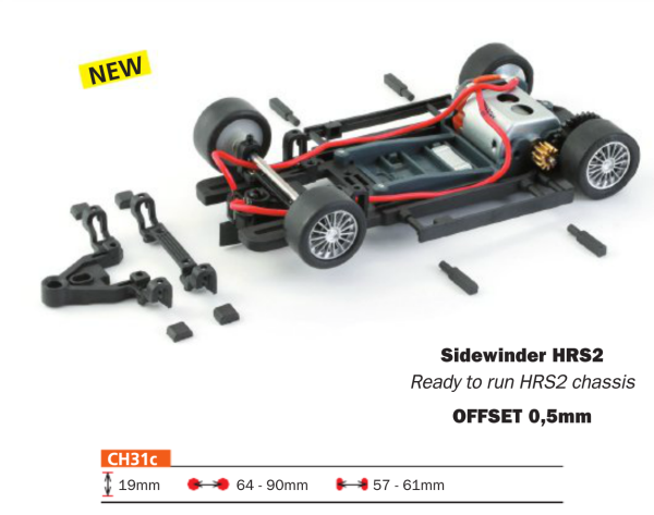 Slot.it Komplettchassis HRS-2 / Sidewinder