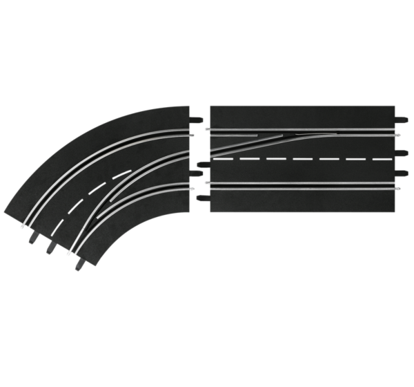Carrera Digital 124/132 Spurwechselkurve (2-teilig) Links / Außen nach Innen